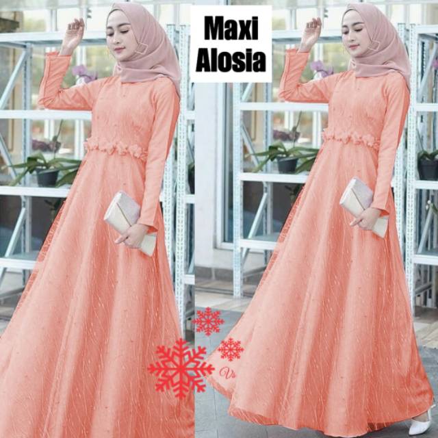 XC - Maxi Alosia Wanita / Maxi Dress Terbaru / Maxi Populer / Maxi Trendy Kekinian / Fashion Muslim