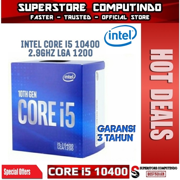 Processor Intel Core i5 10400 2.9 GHz BOX Socket 1200 3 TAHUN