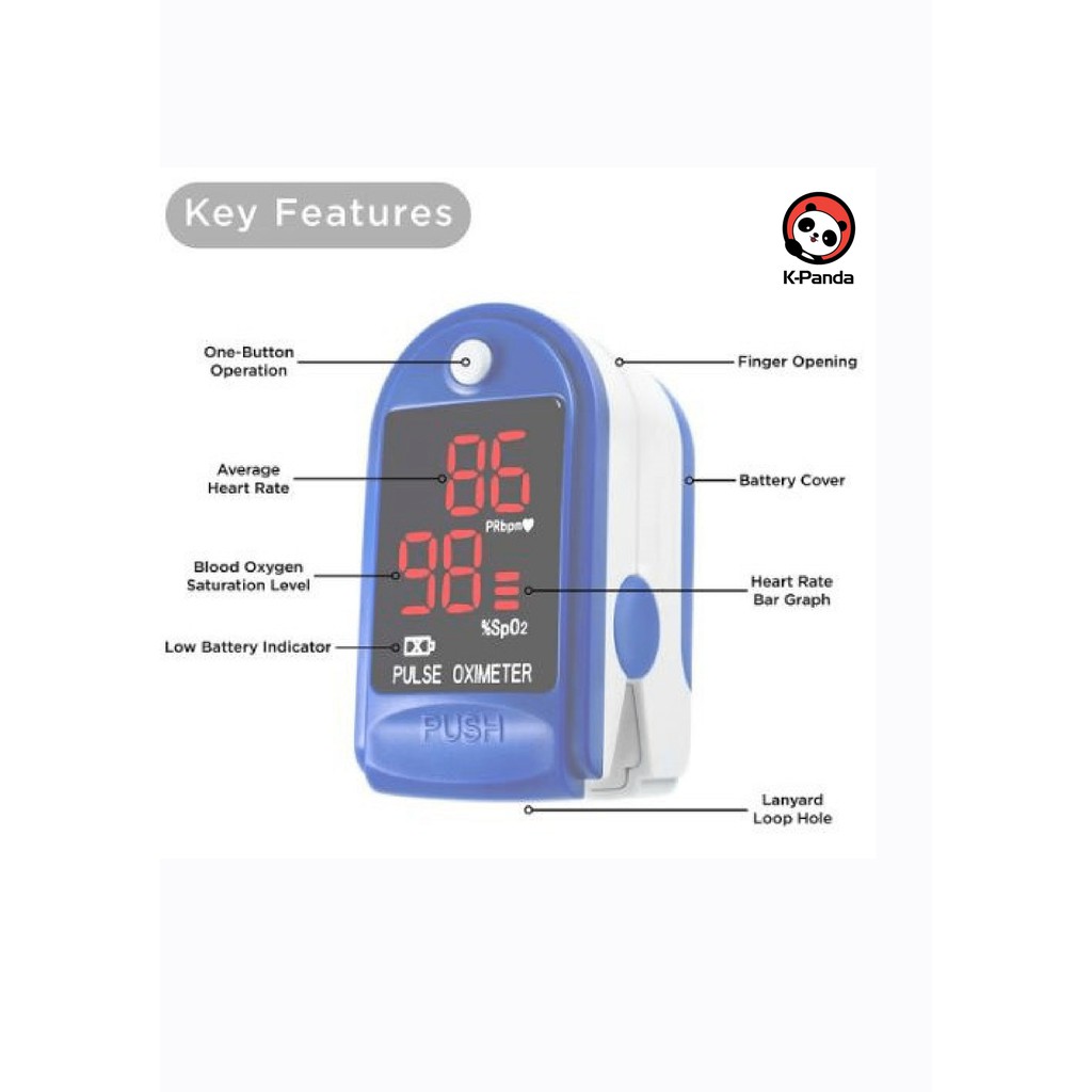 OXIMETER FINGERTIP PULSE LK87 AB-88 Alat Ukur Kadar Oksigen Pengukur Detak Jantung Oxymeter SPO2 LED