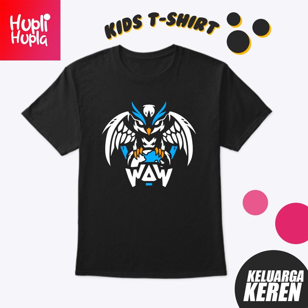 Kaos Anak Waw Esport Team Reza Arap Bahan Distro Katun Combed