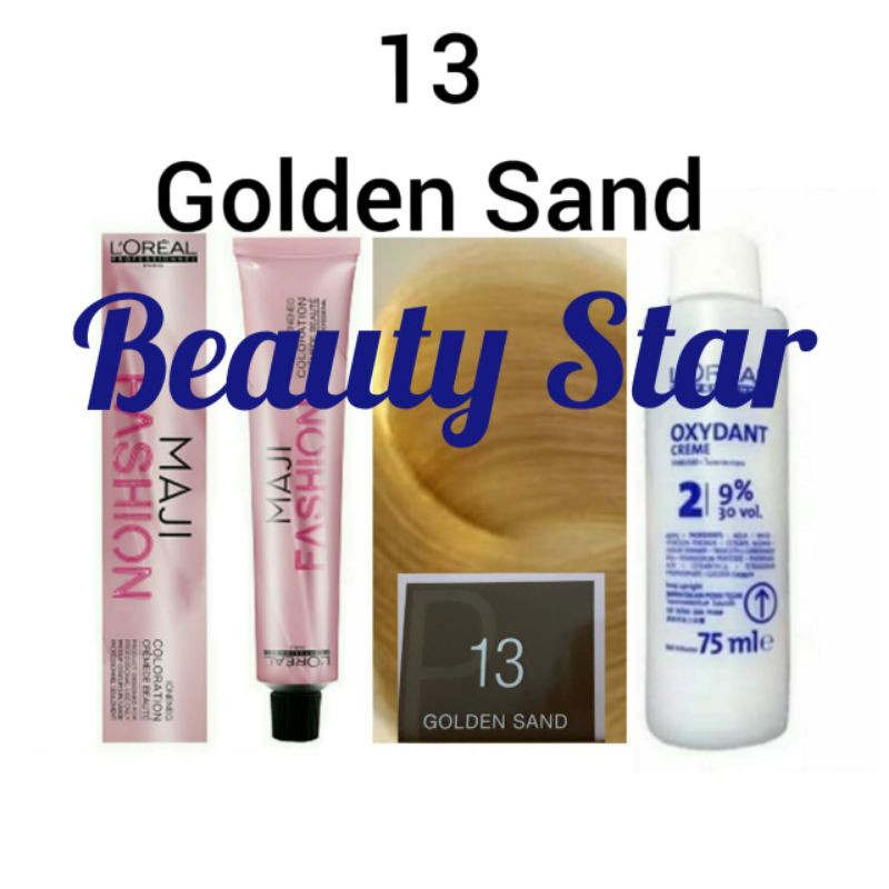 LOREAL MAJIFASHION NO. 13 GOLDEN SAND & OXYDANT 75ML