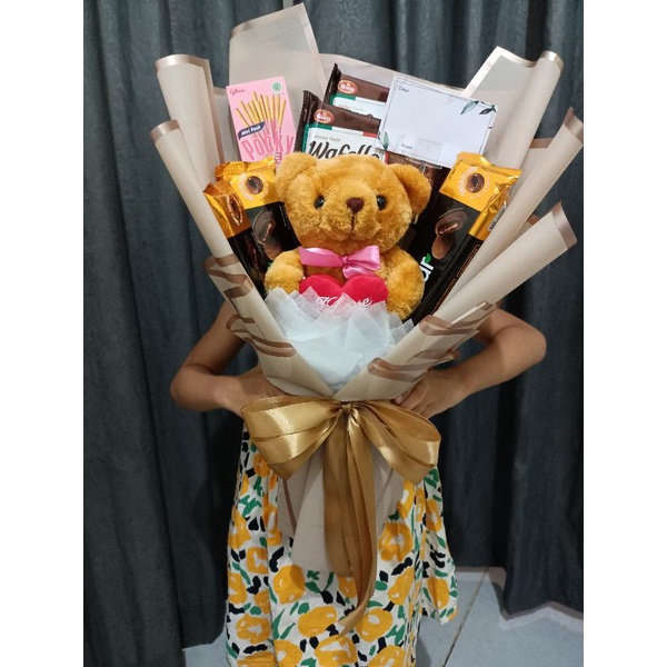 

bouquet snack&boneka