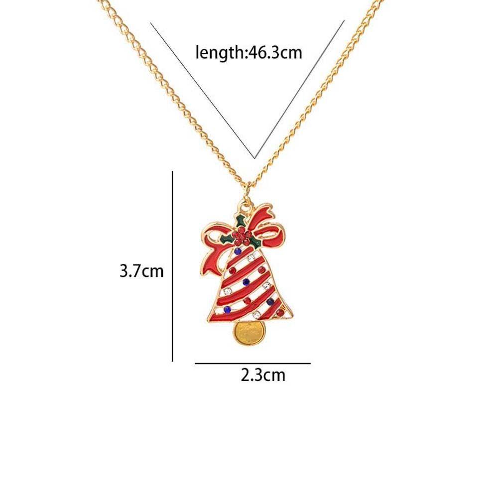 NEEDWAY Needway Kalung Natal Hadiah Natal Elk Santa Claus Merry Christmas Clavicle Necklace