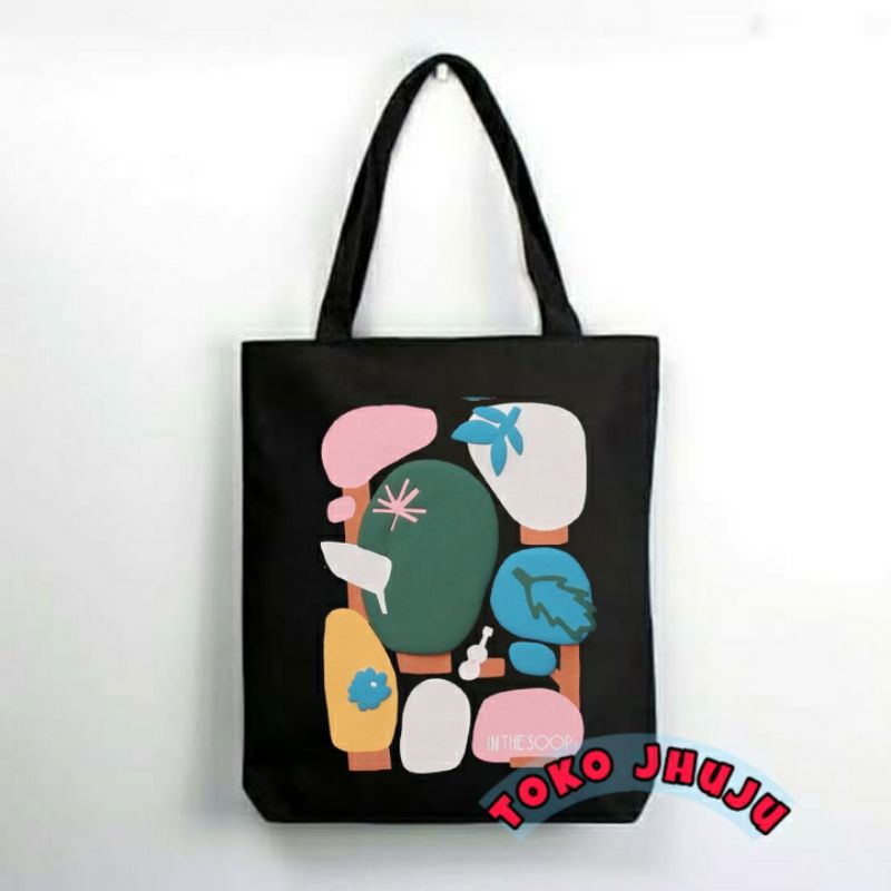 Totebag BTS in the soop print DTF // Tas sleting kpop  // tote bag zipper