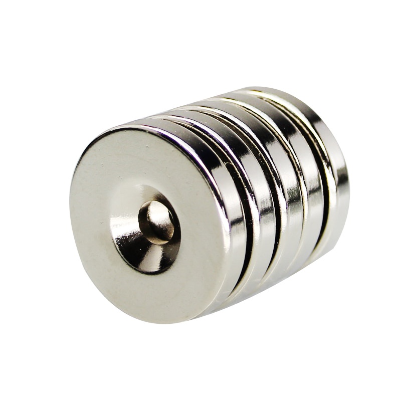 

15422 - jn - Taffware Strong Neodymium Magnet NdFeB Countersink Ring Hole N35 5
