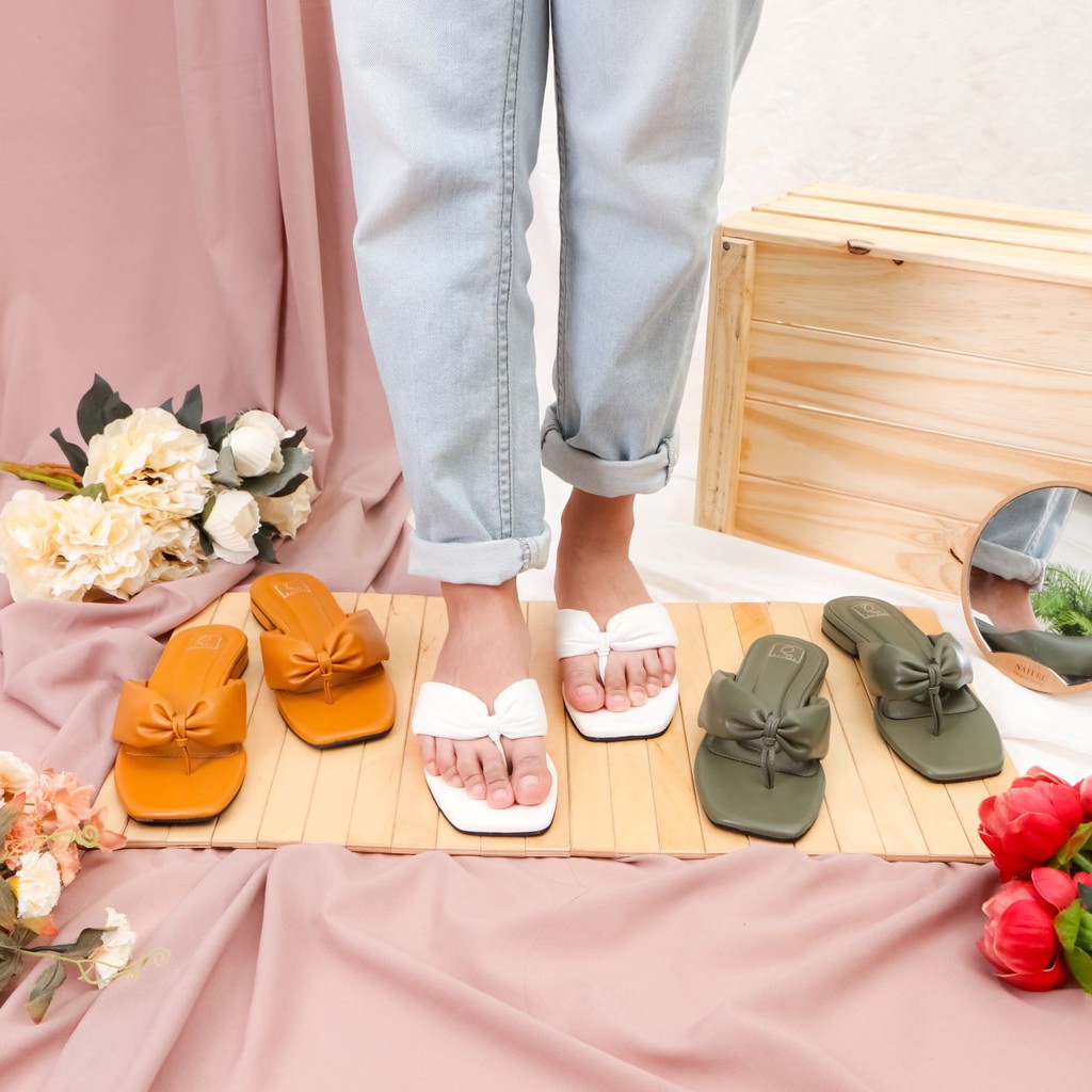 QN   THALIA SANDALS  WANITIA - SLIP SANDAL WANITA - SENDAL TALI WANITA - SANDAL KULIT
