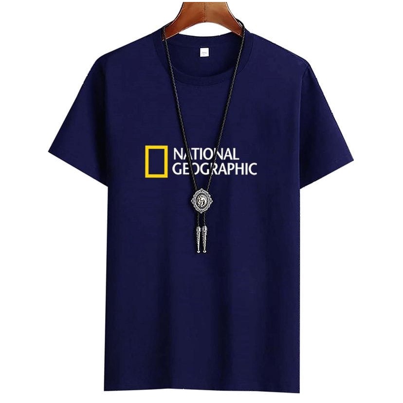 Kiyowo Baju Kaos Distro Fashion Atasan Kasual Pria National Geographic Lengan Pendek