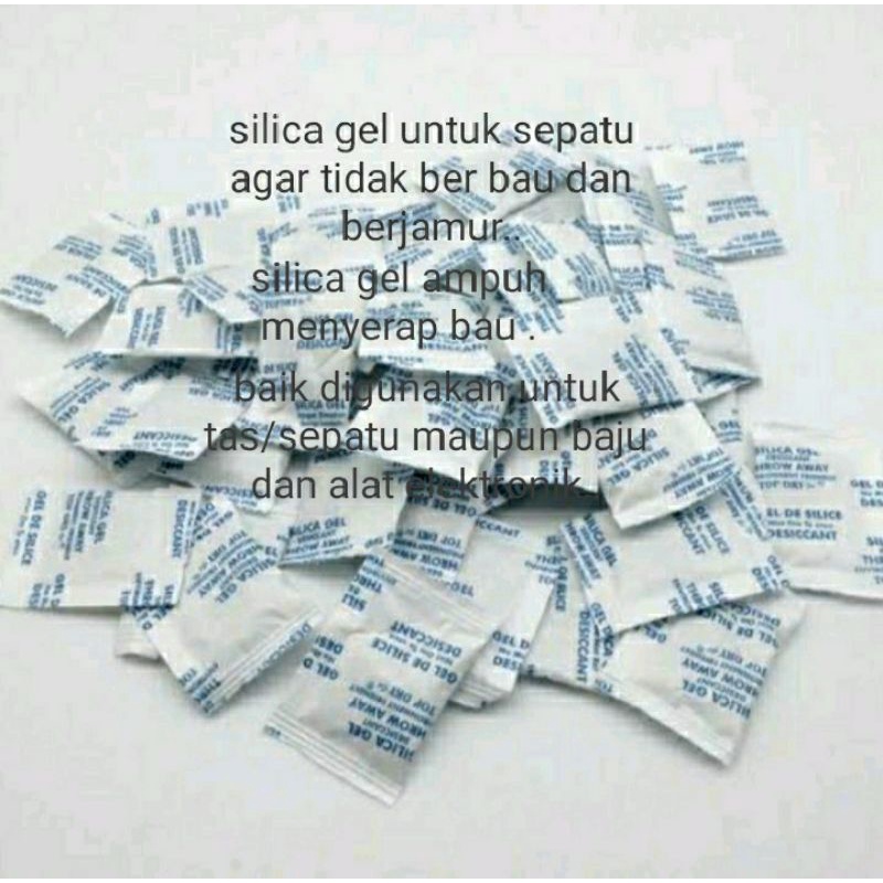 silica gel untuk sepatu dan tas..kemasan 100pic.