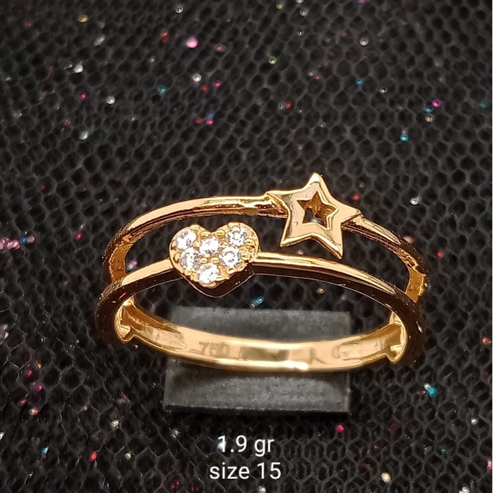 Cincin Emas 17K - 1.9 gr Kadar 750 - 963