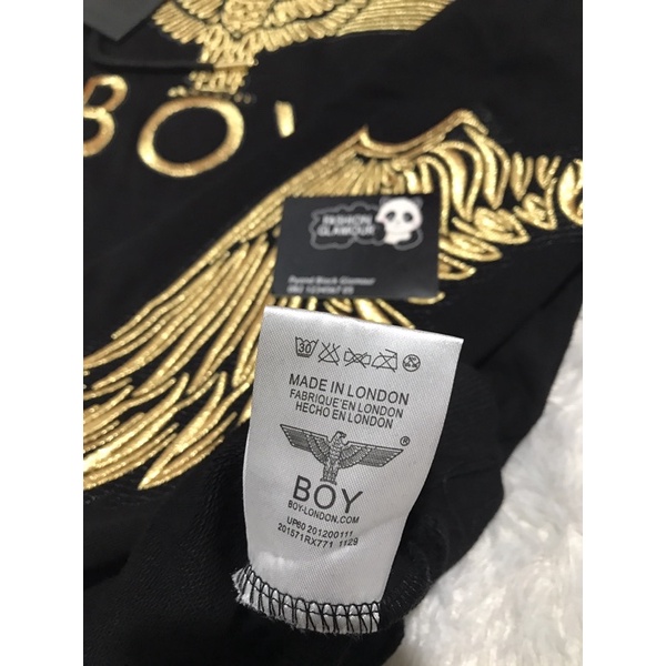 BOY17 SWEATER HOODIE BOY LONDON BORDIR WINGS GOLD IMPORT PRIA WANITA ASIA EROPA KOREA BIG SIZE