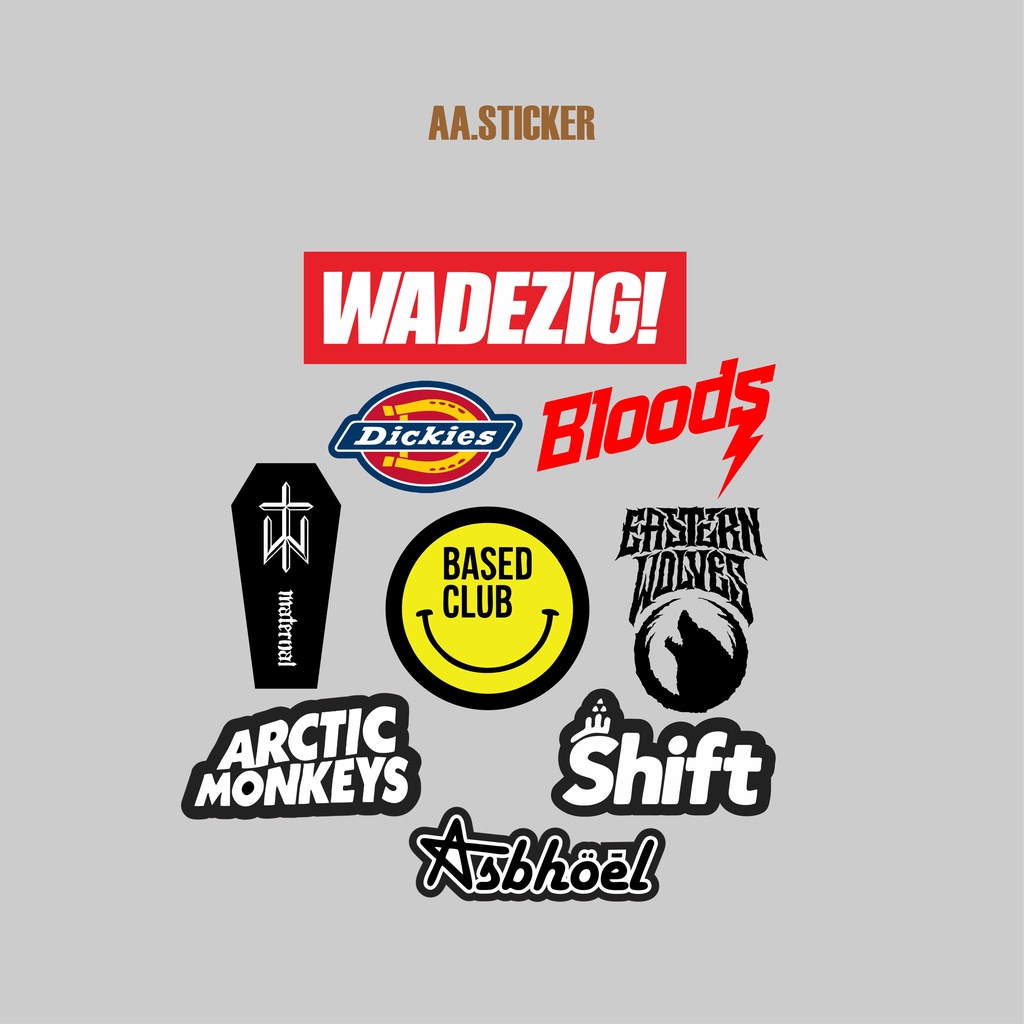 

STICKER AESTHETIC BRAND WADEZIG SHIFT BLOODS VINYL KUALITAS HD