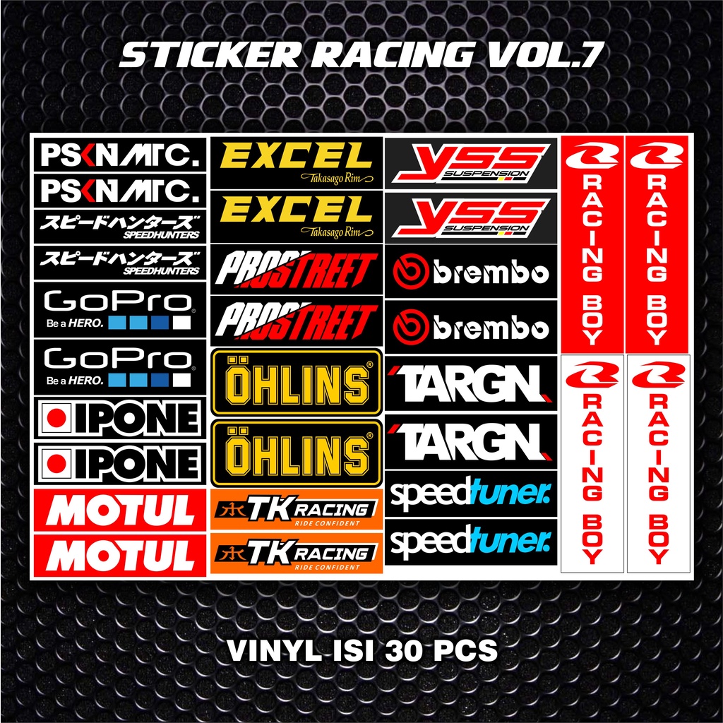 STICKER RACING  / STIKER PACK / STIKER MOTOR