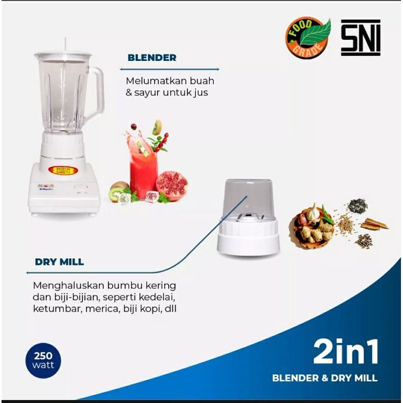 Blender miyako 2 in 1 BL 101PL Original garansi resmi