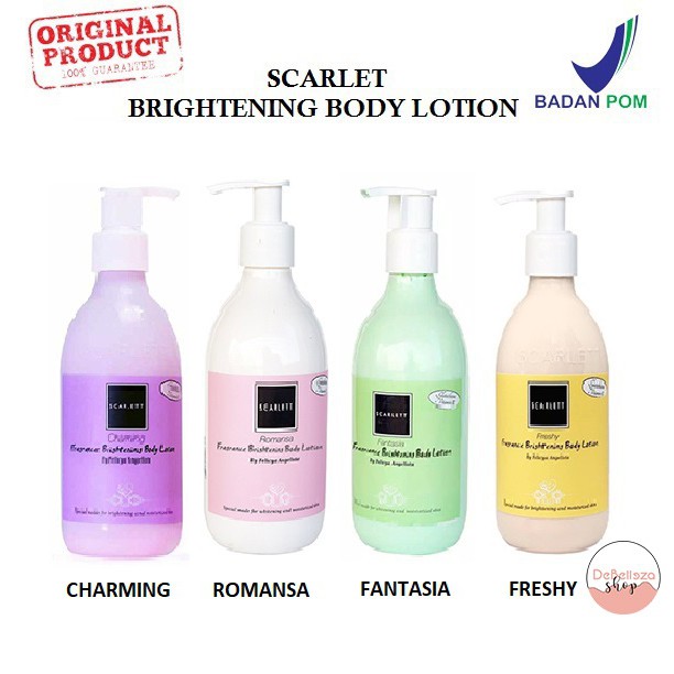 SCARLETT Fragrance Brightening Body Lotion - SCARLET Whitening Body Lotion ROMANSA FANTASIA