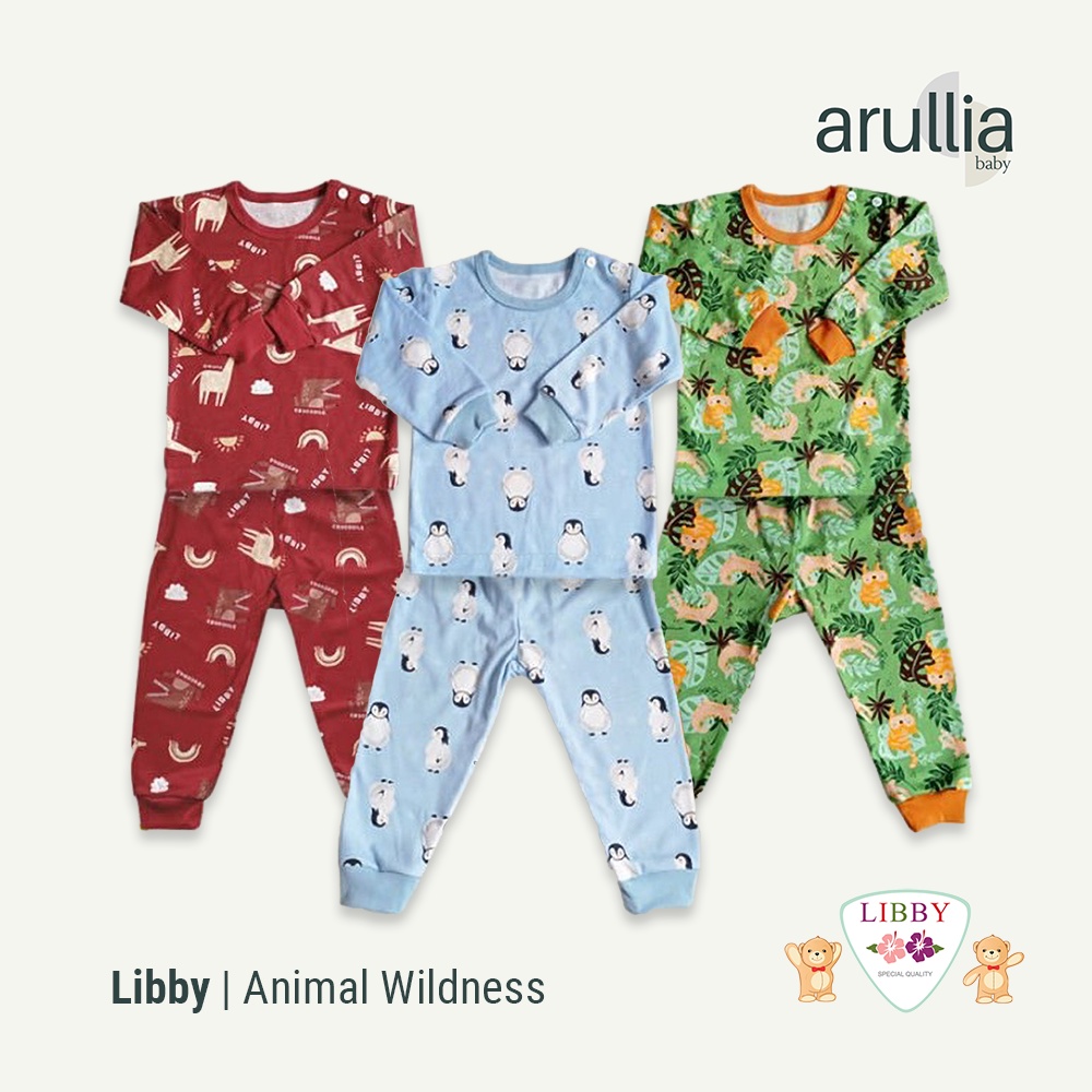 Arullia Baby - Setelan Libby - Setelan Panjang Libby - Libby Motif Terbaru Animal Wildness - Libby A
