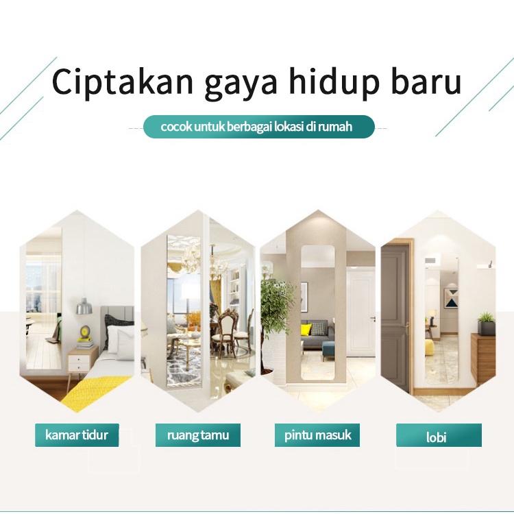 Promo harga rendah!Cermin pas empat bagian/cermin dinding/ cermin seluruh tubuh/ cermin kamar mandi/ cermin pakai baju/
