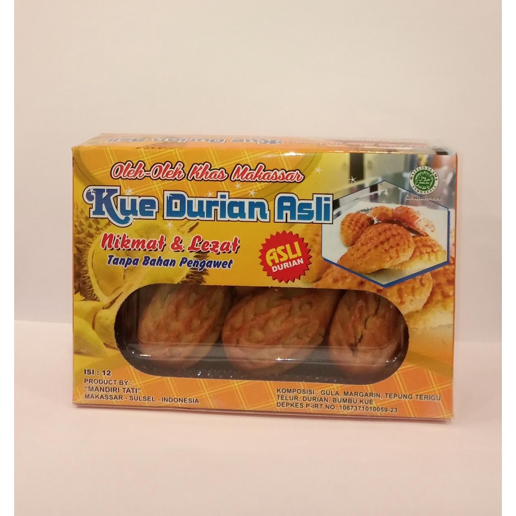 Kue Durian TT Asli khas Makassar Sulawesi Selatan 300gr