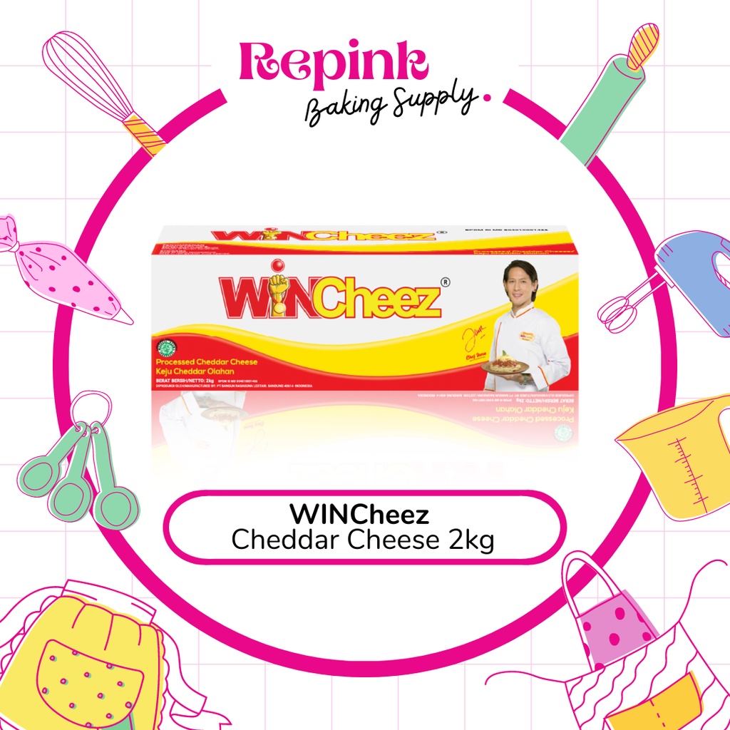 

WinCheez Cheddar Cheese 2kg | Keju Cheddar WinCheez 2kg