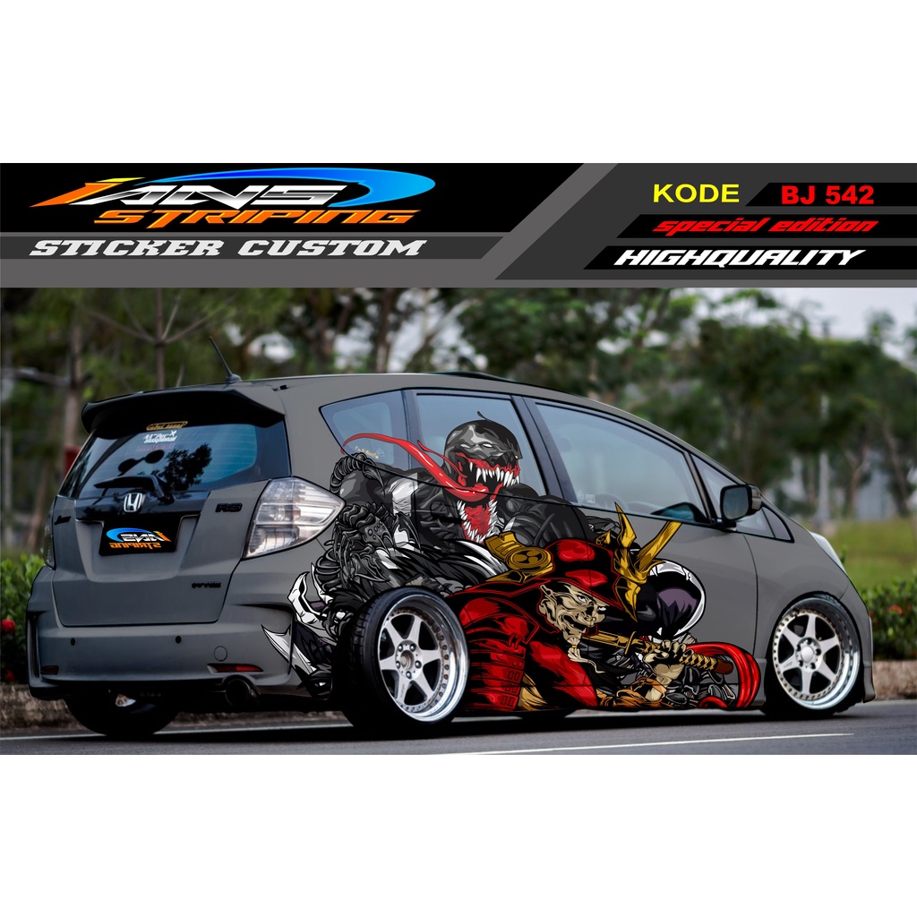 DECAL STICKER MOBIL JAZZ BRIO AGYA SIGRA AVANZA DATSUN / STICKER VARIASI MOBIL VENOM / STIKER MOBIL