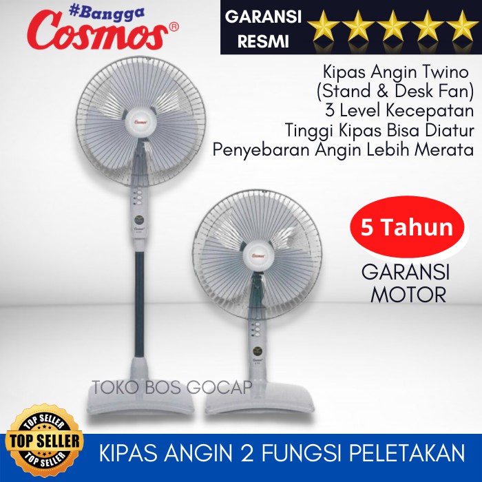 Jual Kipas Angin Duduk Cosmos Original In Stand Fan Berdiri Desk Fan Meja Inch Sedang