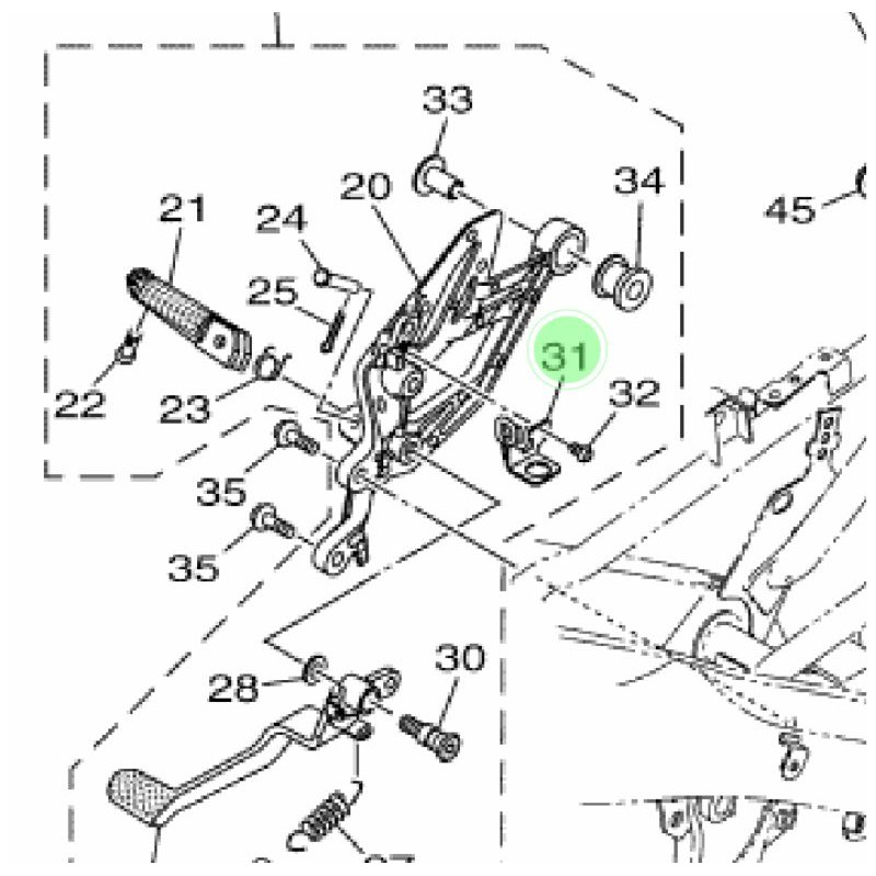 Dudukan switch rem belakang yamaha R15 VVA original