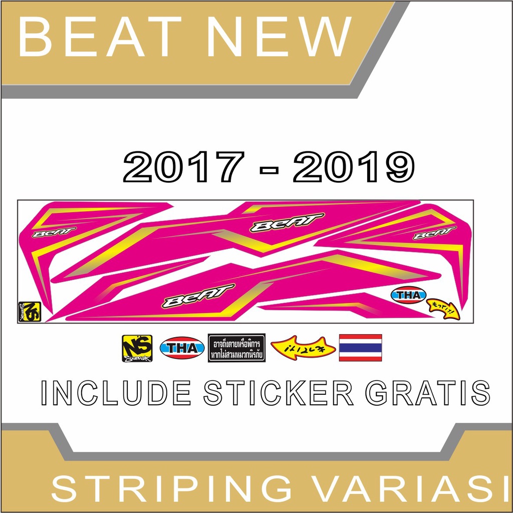 BEAT NEW DESIGN  01 MAGENTA STRIPING VARIASI / BEAT NEW ESP BEAT STREET