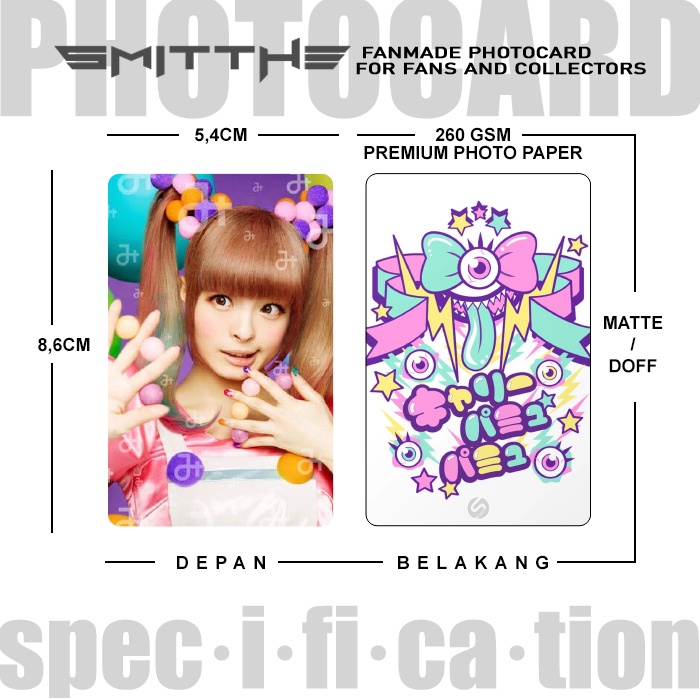 Photocard KYARY PAMYU JPOP Japan Idol Kartu Koleksi Photo Card