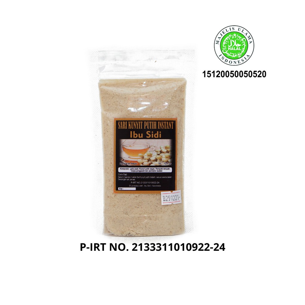 

SARI KUNYIT PUTIH INSTANT IBU SIDI MINUMAN HERBAL KEMASAN POUCH 125 GRAM