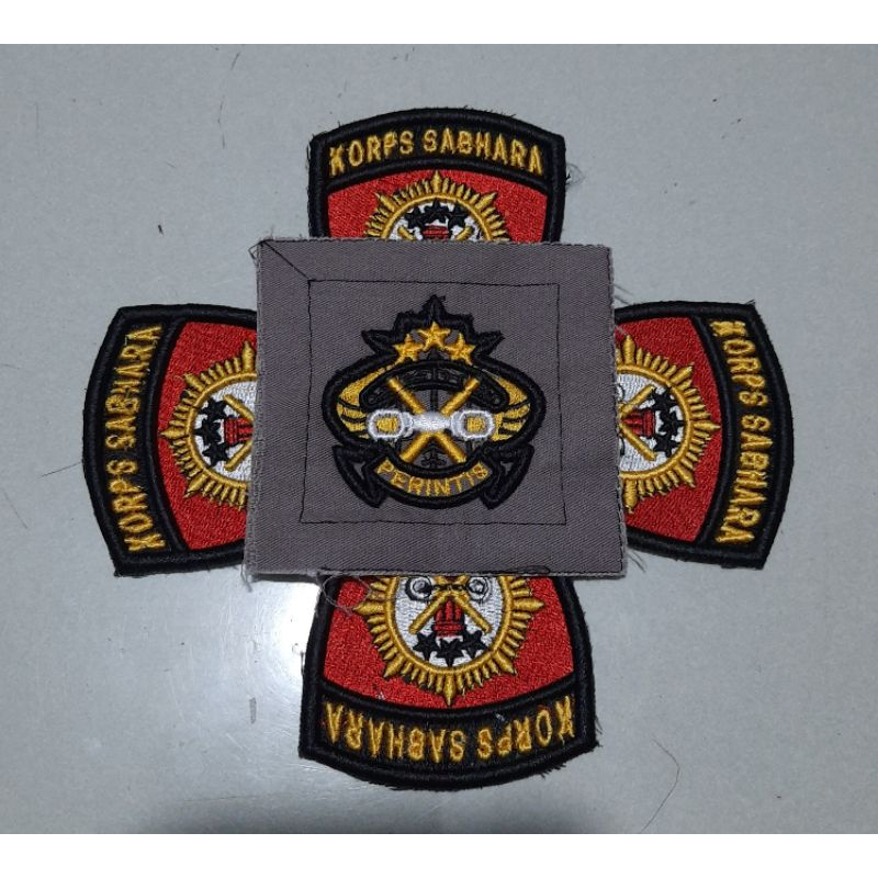 Atribut PDH Polri timbul logo timbul perintis