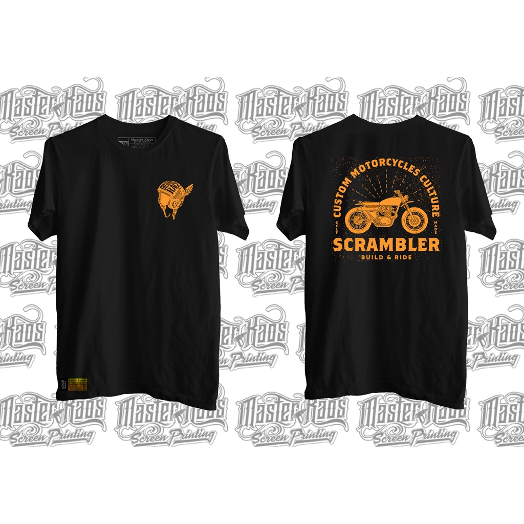 Kaos Motor Custom Distro Pria Scrambler Original Japstyle Racing Vintage Lengan Pendek Murah Keren
