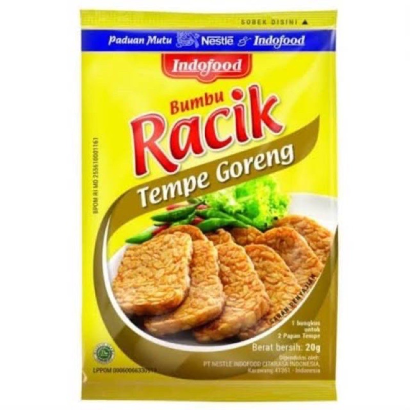 

Indofood Bumbu Racik Tempe Goreng / 1 Renceng 10 Pcs / 20gr Pasar Segar Depok