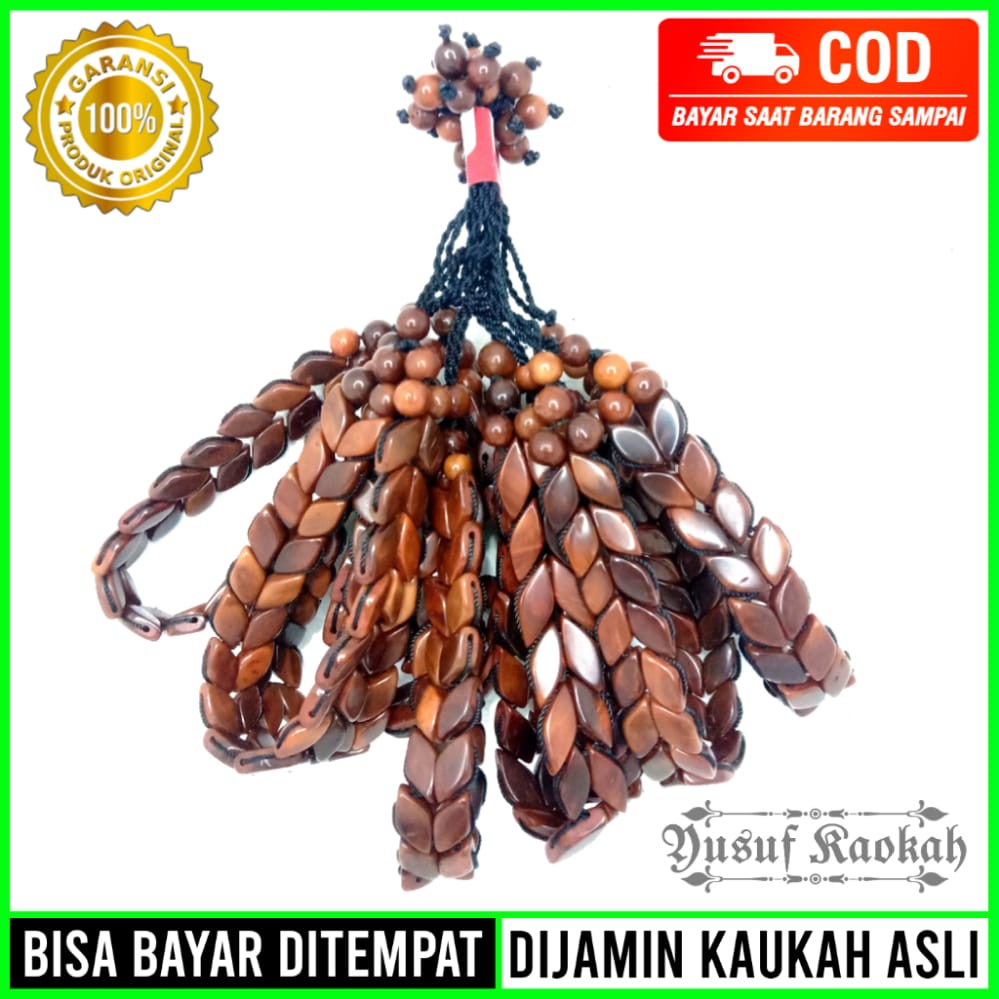 Gelang Kokka Kaokah Kaukah Asli 100% Original Motif Bunga Daun Warna Coklat Murah