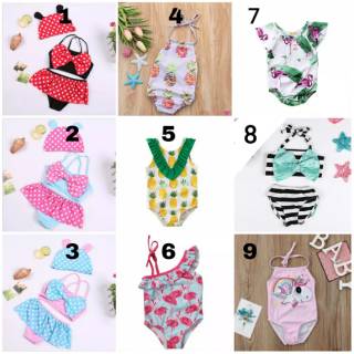 Baju renang bayi flamingo mermaid 0 12 bulan bikini baby Baju renang bayi flamingo mermaid 0 12 bulan bikini baby