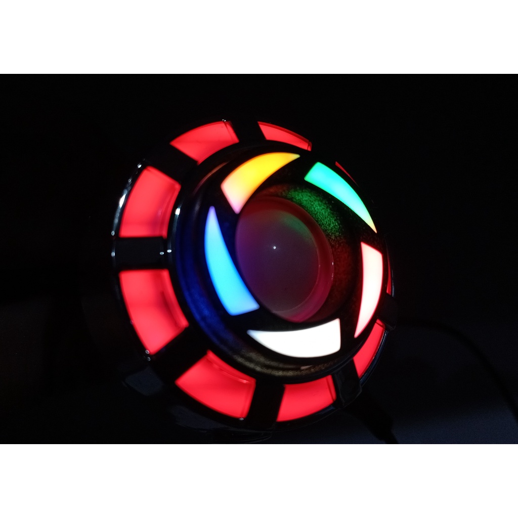 Lampu Stop Rem Motor Projie Model Bulat Rainbow