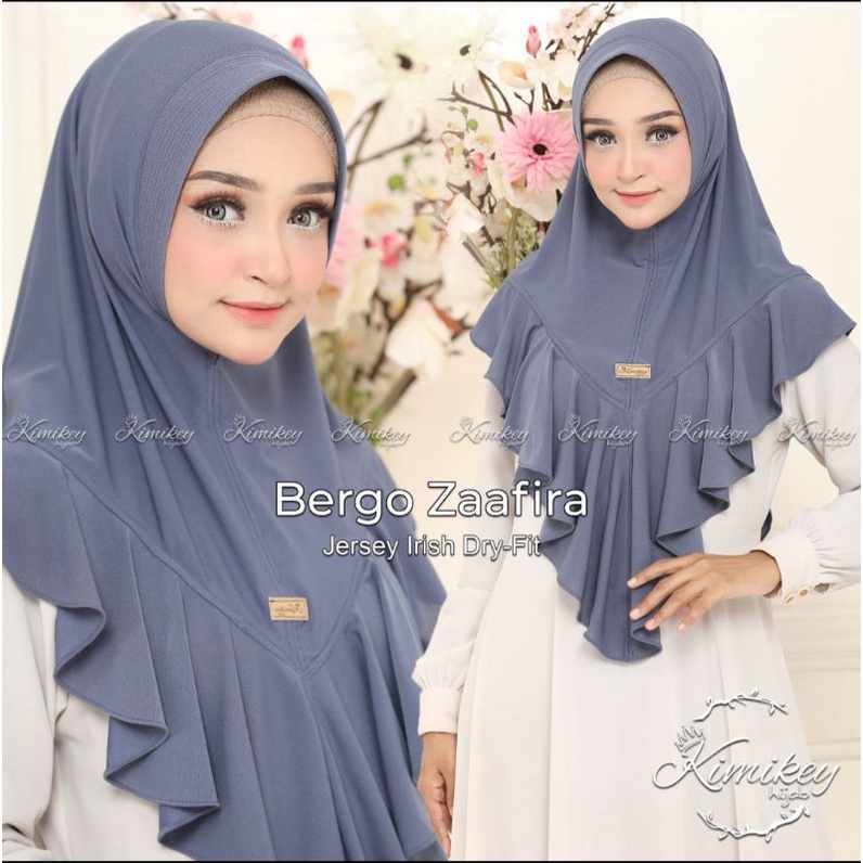 132 BERGO ZAAFIRA ORI KIMIKEY HIJAB || JILBAB INSTAN PREMIUM
