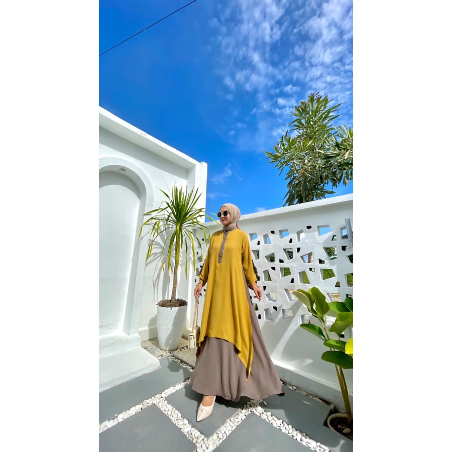 ORIGINAL BASIC QILLA DRESS by SyafeeraSyar'i / Double Layer Crinkle Premium bahan super lembut, adem