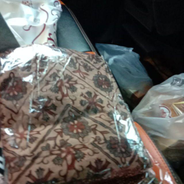 Batik Gamis Bolero Genes Exclusive Etnic Kondangan Ramadhan Motif Parang Lurik Coklat