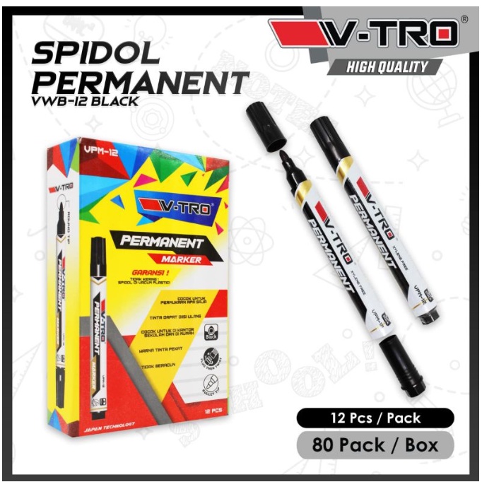 1Pcs Spidol Permanent V-tro VPM-12 / Spidol Besar Montana /Permanent Marker Mp12