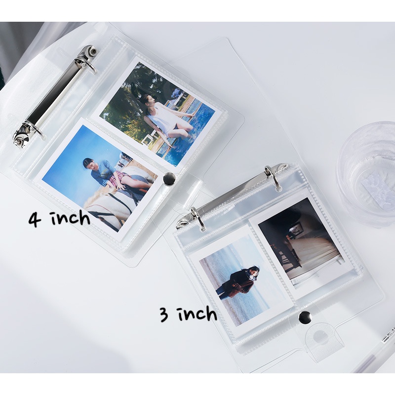 25pcs/pack 3 Inch 4 Inch 6 Inch Binder Sleeves Double-sided PP Inner Refills Transparent Photo Album Pages