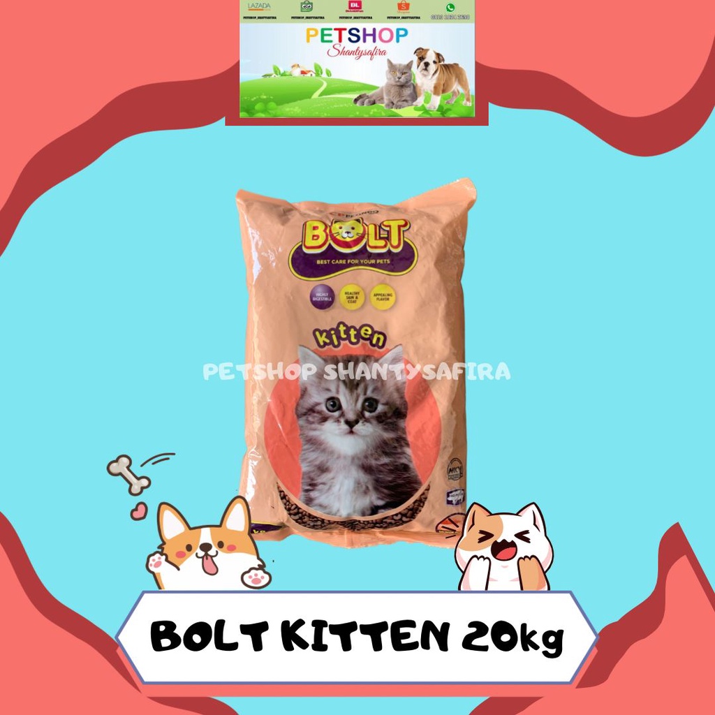 MAKANAN KUCING BOLT KITTEN SALMON 20 KG