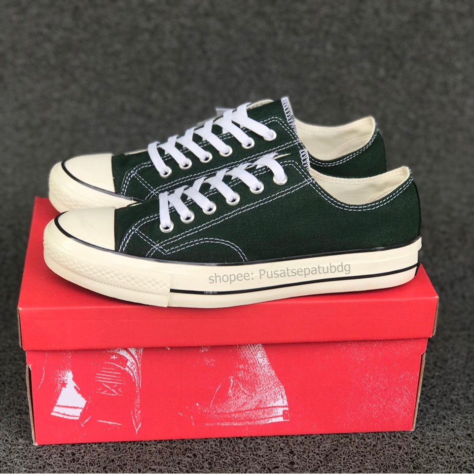 SEPATU CONVERSE 70S LOW GREEN HERBAL HIJAU ARMY