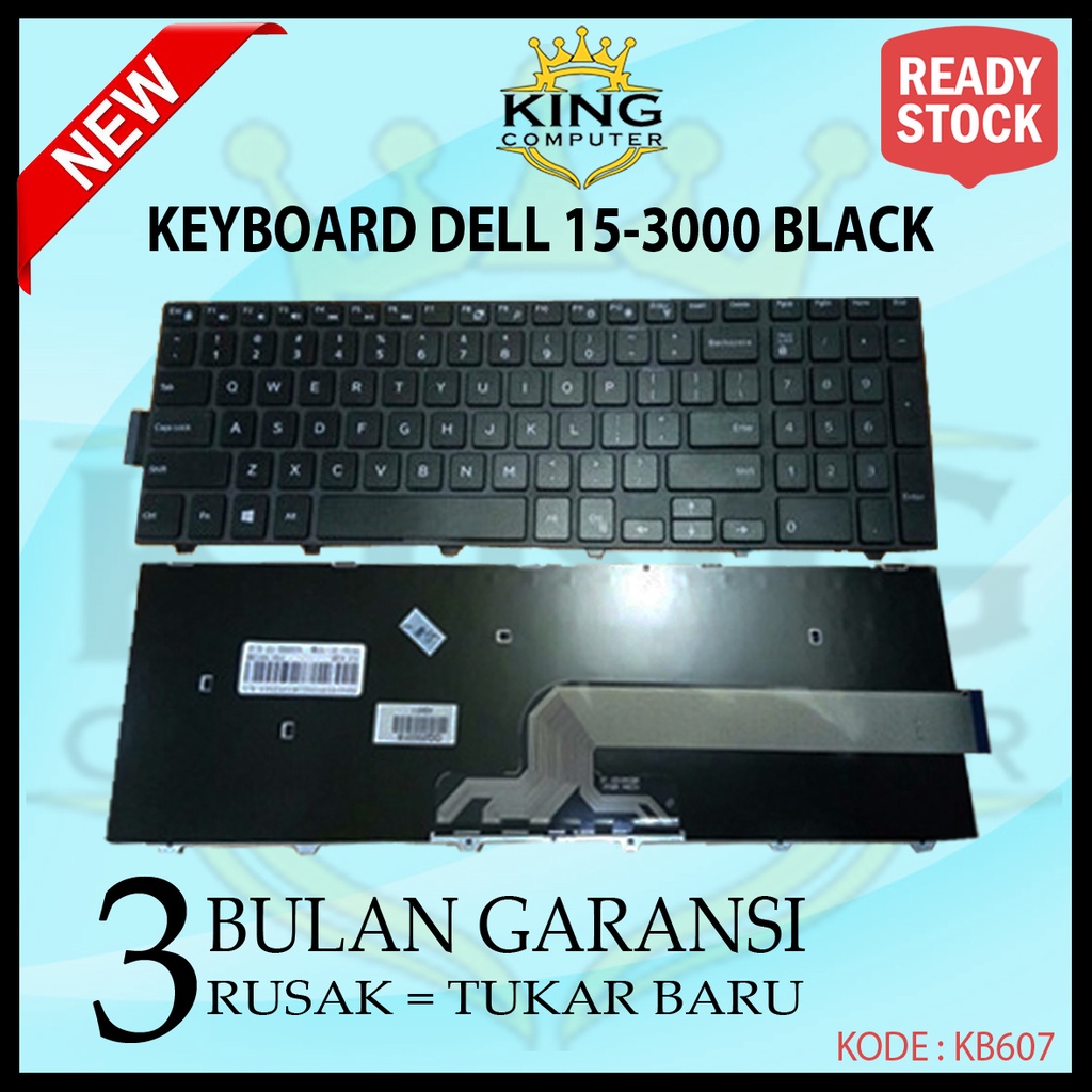 Keyboard Laptop Dell 15-3000 Hitam