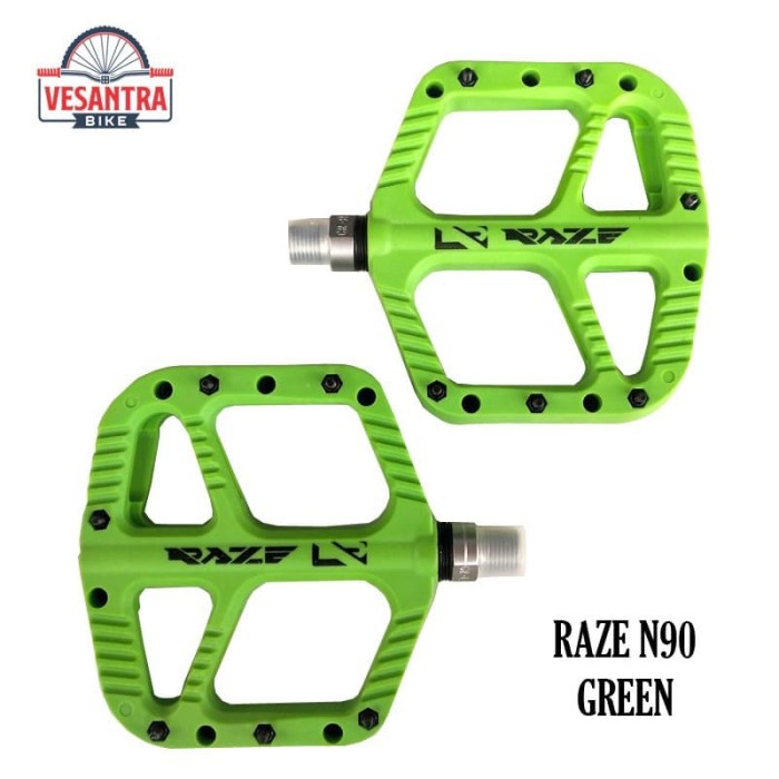 Raze N90 Nylon Fiber Pedal Sepeda Bearing Green