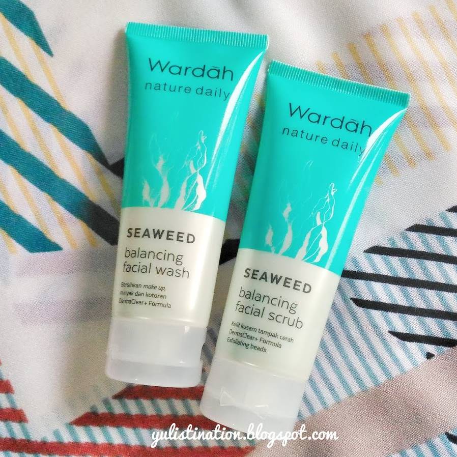 (Pembersih Wajah) Wardah Nature Daily Seaweed Balancing Facial WASH / SCRUB 60 ml - Non Soap Formula - Rumput Laut Seawed Sabun Cuci Muka Sabun Pembersih Pencuci Wajah Foam Cleanser Pemcuci Crub