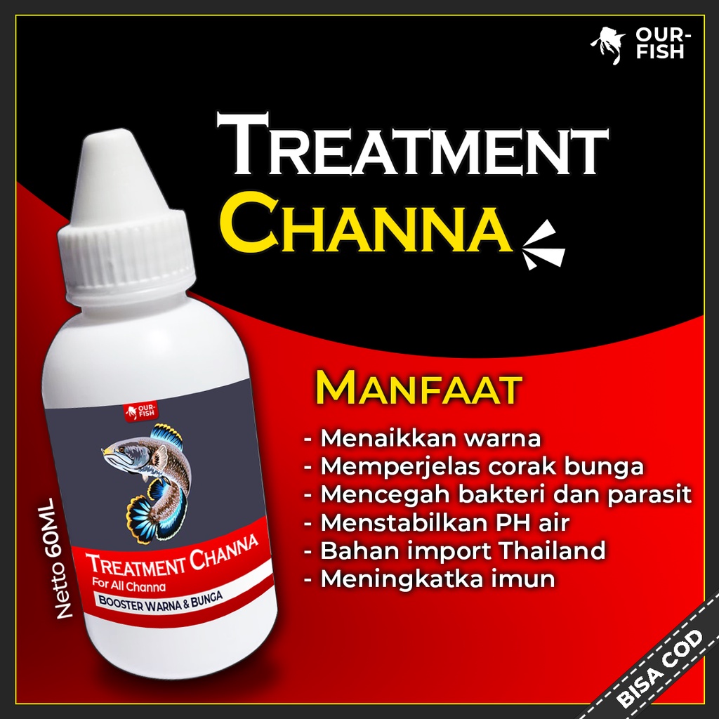 Treatment Ikan Channa  Auranti Andrao Stewarti Limbata Maru Barca Blue Pulchra Asiatica Yellow Sentarum More Color Enhancer Faster Grow Pakan Ikan Channa Bang Fish Aquatic Fajar Arief Pelet Ikan Channa El Barca by Ourfish Store