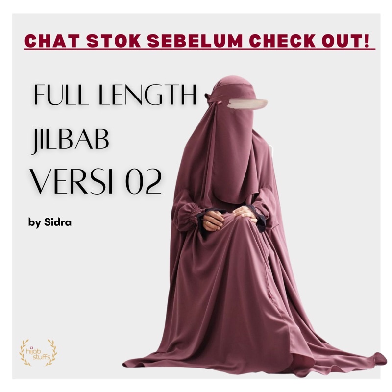FULL LENGTH JILBAB VER. 02 | SIDRA | OVERHEAD ABAYA HIJAB SYARI POLOS