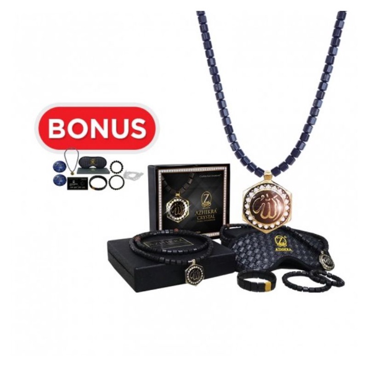 NEW AZHIKRA Crystal Swarovski Stone DIJAMIN ORIGINAL - Kalung Gelang Black Jade Gwisamunsok Kesehata