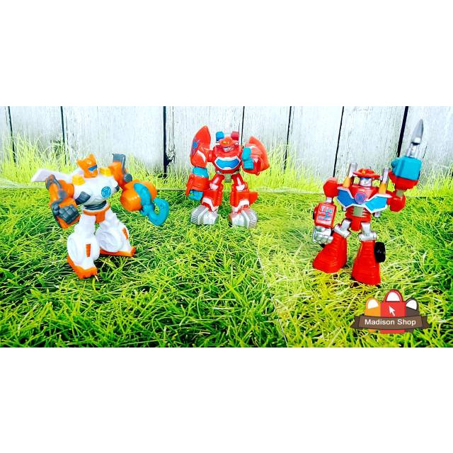ACTION FIGURE TRANSFORMER ROBOT SET 7 CAKE TOPPER BDAY ANAK COWO KADO ULTAH TEMA ROBOT TRANSFORMER