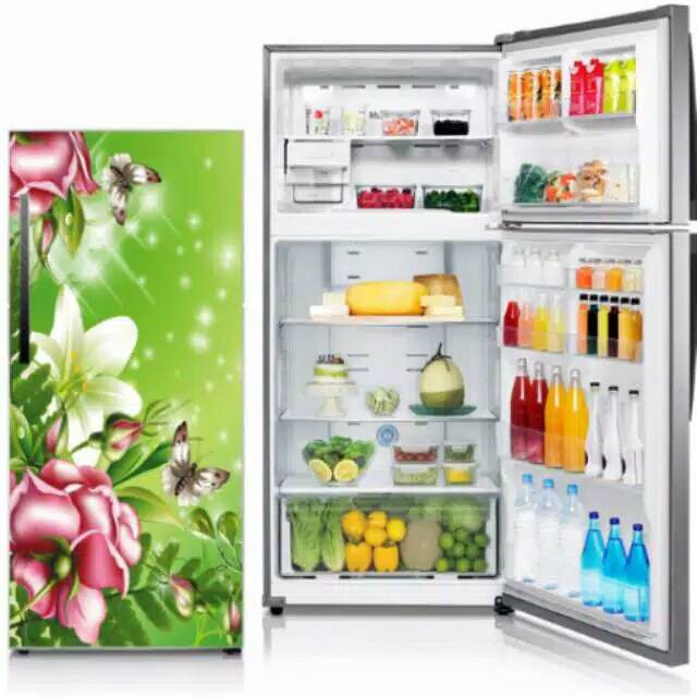 Stiker kulkas motif bunga