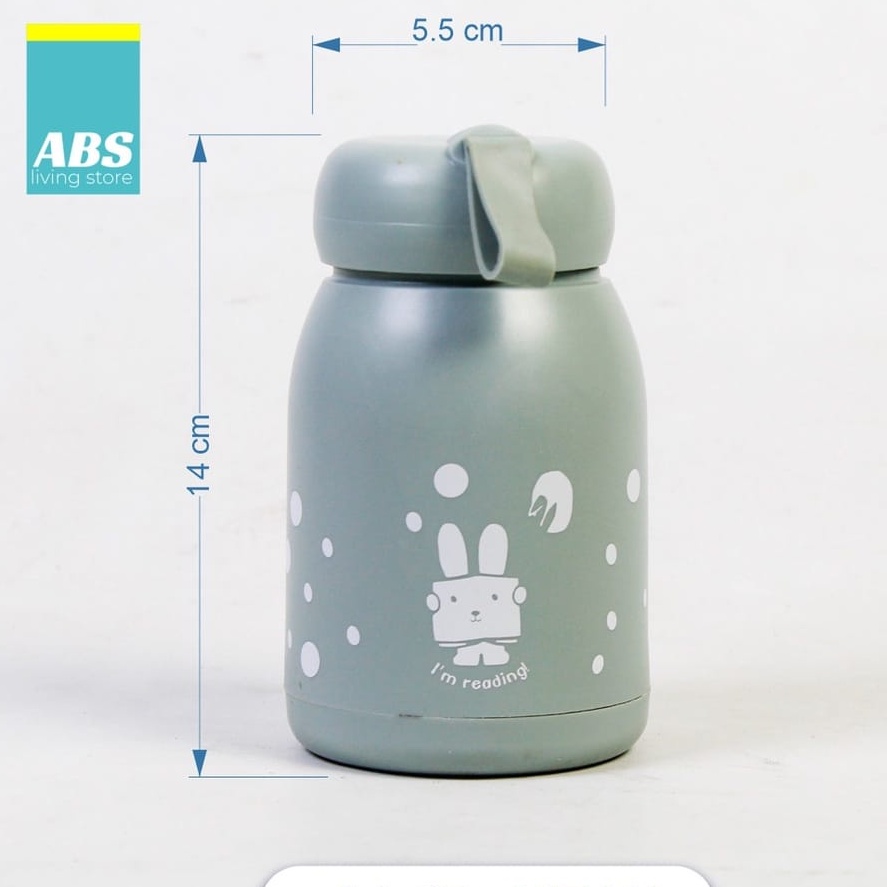 PROMO TERMURAH Botol minum gelas kaca motif rabbit 330 ml BPA FREE Botol minum anak botol kaca termos bayi termos susu botol termos